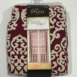 Hobby Lobby Curtain Panels - Burgundy and Cream - 56 x 96 w/ Grommets - NEW